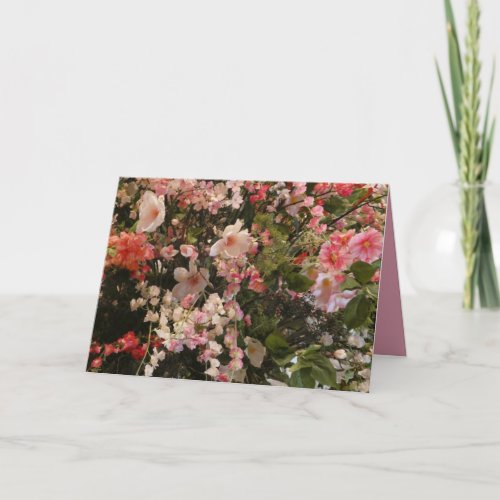 Many Colorful Flowers All Occasion Blank Greeting Card