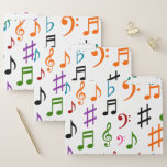 [ Thumbnail: Many Colorful Music Notes and Symbols File Folders ]