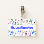 [ Thumbnail: Many Colorful Music Notes and Symbols + Name Badge ]