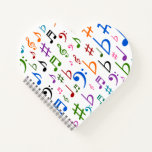 [ Thumbnail: Many Colorful Music Notes and Symbols Notebook ]