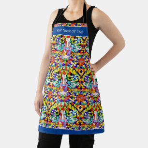 Many Colors Cat Modern Pattern short slogan / name Apron
