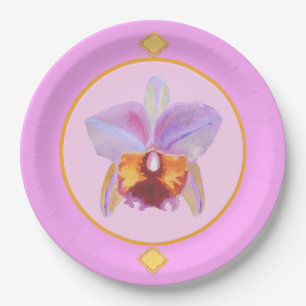 Many Colors, One Orchid Paper Plates