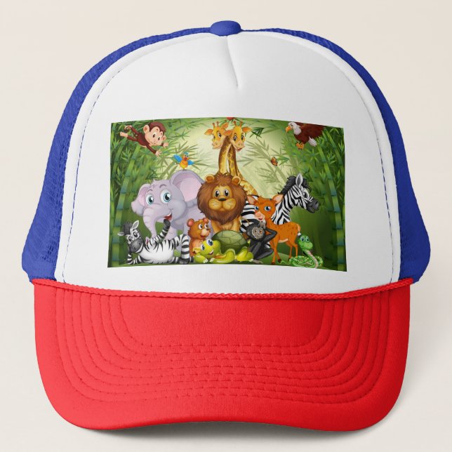 Many Cute Animals-13080 Trucker Hat (Front)
