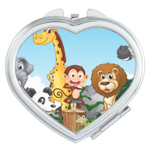Many Cute Animals in the Forest-23869 Compact Mirror