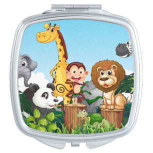 Many Cute Animals in the Forest-23869 Compact Mirror