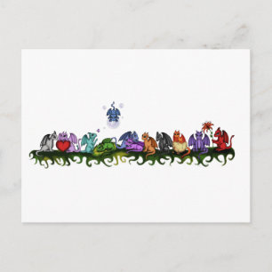 many cute Dragons Postcard