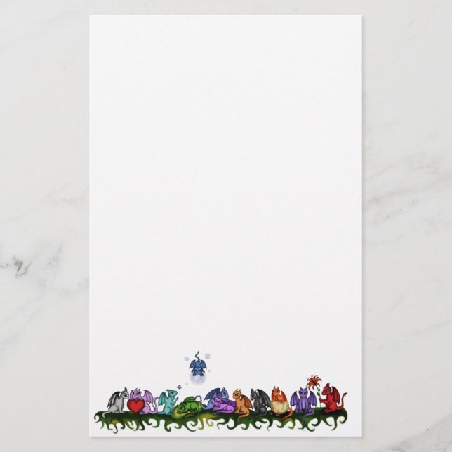 many cute Dragons Stationery (Front)