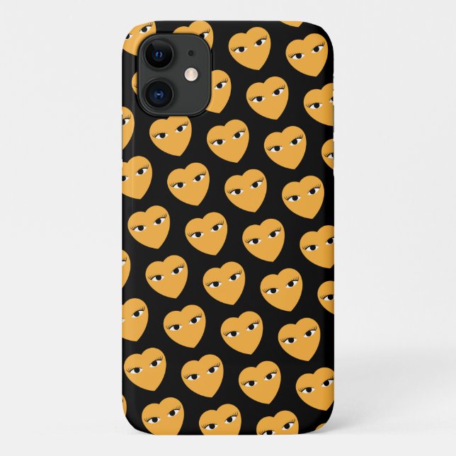 Many Cute Hearts with Eyes Case-Mate iPhone Case (Back)