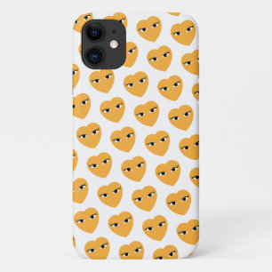 Many Cute Hearts with Eyes on White iPhone 11 Case