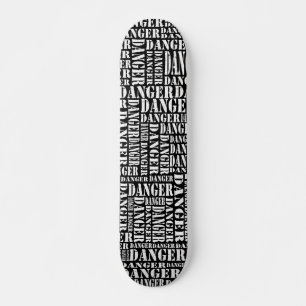Many Dangers III - Black Skateboard Deck