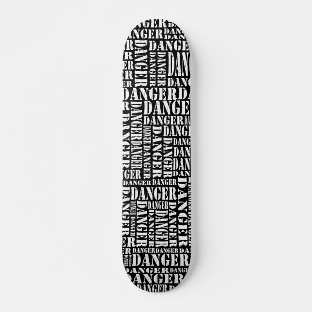 Many Dangers III - Black Skateboard Deck (Front)