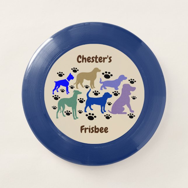 Many Dogs & Paws Dog Frisbee (Front)