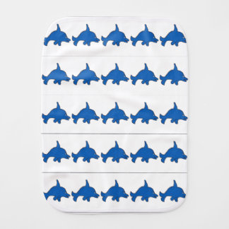 Many Dolphin Dannys Burp Cloth