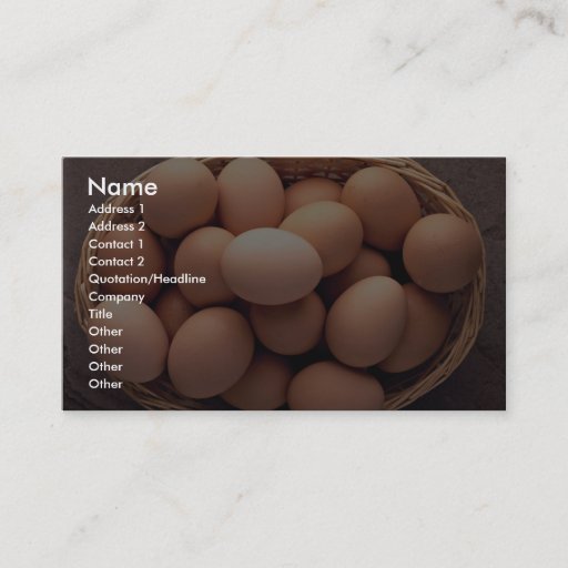 Customizable Many eggs in basket business card template