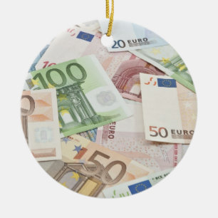 Many Euro banknotes Ceramic Ornament