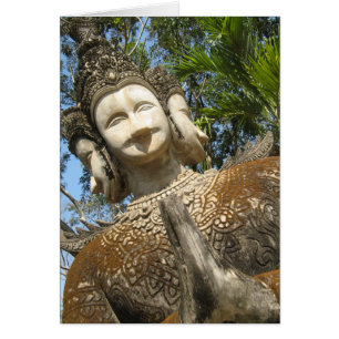 Many Face Wai ... Nong Khai, Isaan, Thailand Card