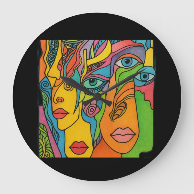 Many faces large clock (Front)