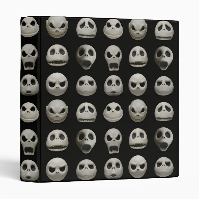 Many Faces of Jack Skellington - Pattern 3 Ring Binder (Front/Spine)