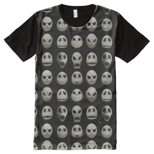 Many Faces of Jack Skellington _ Pattern All_Over_Print T_Shirt