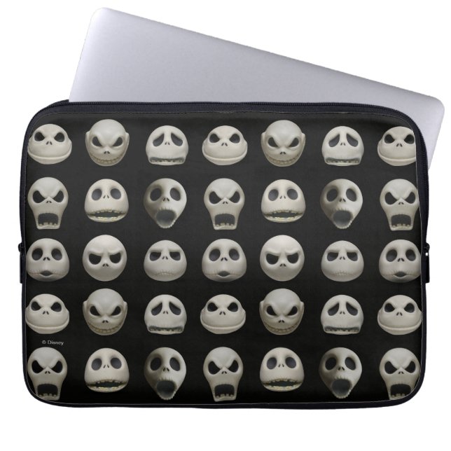 Many Faces of Jack Skellington - Pattern Laptop Sleeve (Front)