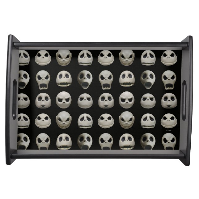 Many Faces of Jack Skellington - Pattern Serving Tray (Front)