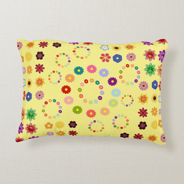 Many Flowers Accent Pillow (Back)