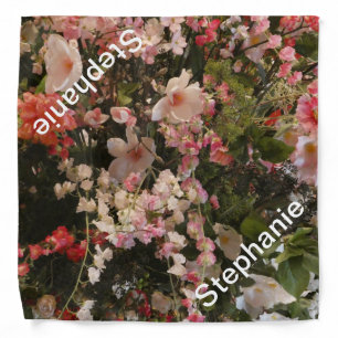 Many Flowers Personalized Name Bandana