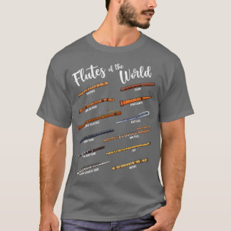 Many flutes Flutes of the world Flute T-Shirt