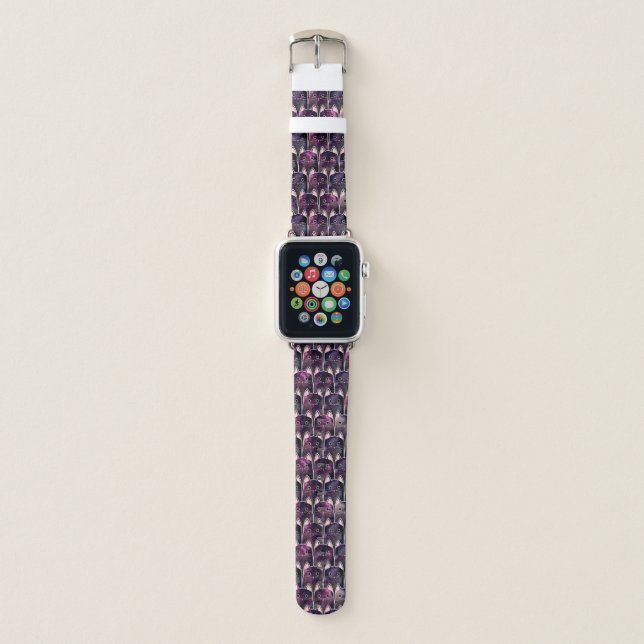 Many Galaxy Cats Pattern Apple Watch Band (Front)