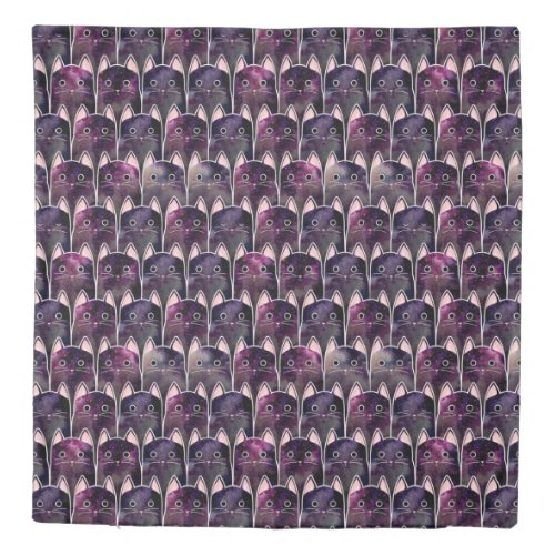 Many Galaxy Cats Pattern Duvet Cover