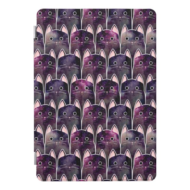 Many Galaxy Cats Pattern iPad Pro Cover (Front)