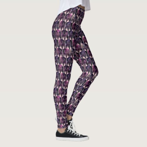 Many Galaxy Cats Pattern Leggings