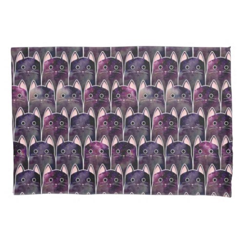 Many Galaxy Cats Pattern Pillow Case