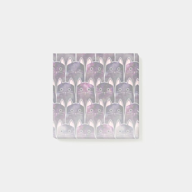 Many Galaxy Cats Pattern Post-it Notes (Front)