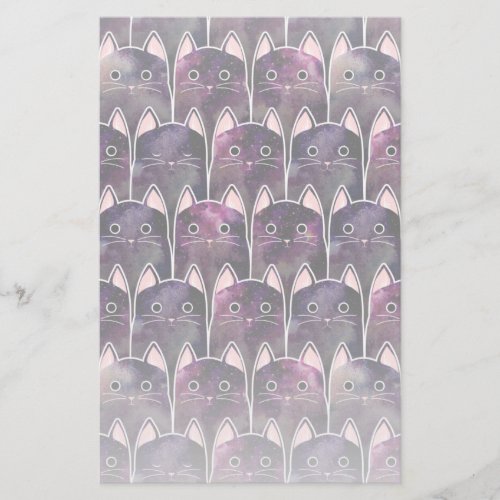 Many Galaxy Cats Pattern Stationery