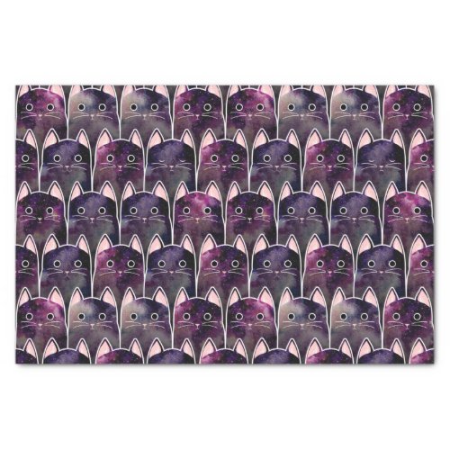 Many Galaxy Cats Pattern Tissue Paper