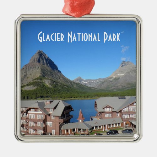 Many Glacier Hotel_ Glacier National Park Metal Ornament
