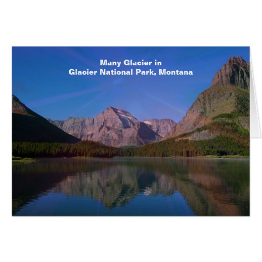 Many Glacier in Glacier National Park, Montana Cards (Front Horizontal)