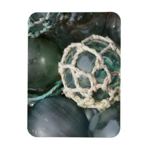Many glass fishing floats, Alaska Magnet