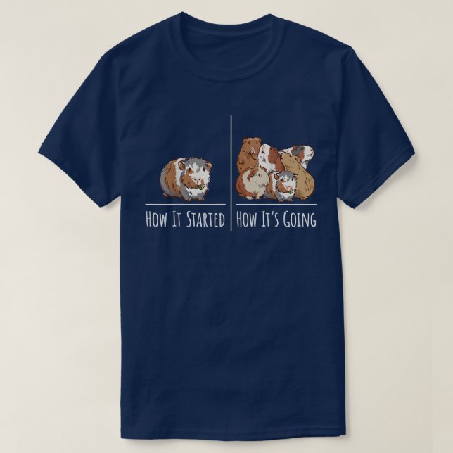 Many Guinea Pigs - Humorous Guinea Pig 4099  T-Shirt (Design Front)