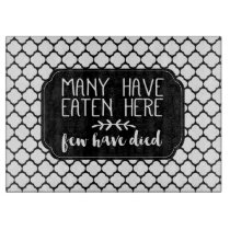 Many Have Eaten Here, Few Have Died Design Kitchen Towel — Potter's Printing