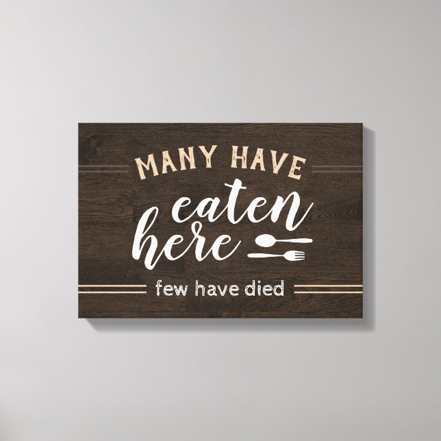 Many Have Eaten Here Few Have Died Kitchen Sign (Front)