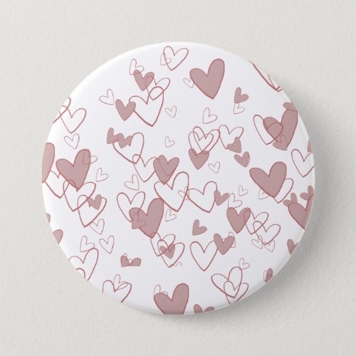 Many Hearts Large Round Badge 76 cm Button