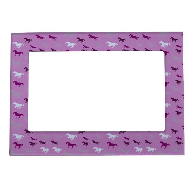 Many Horses Design Magnetic Photo Frame