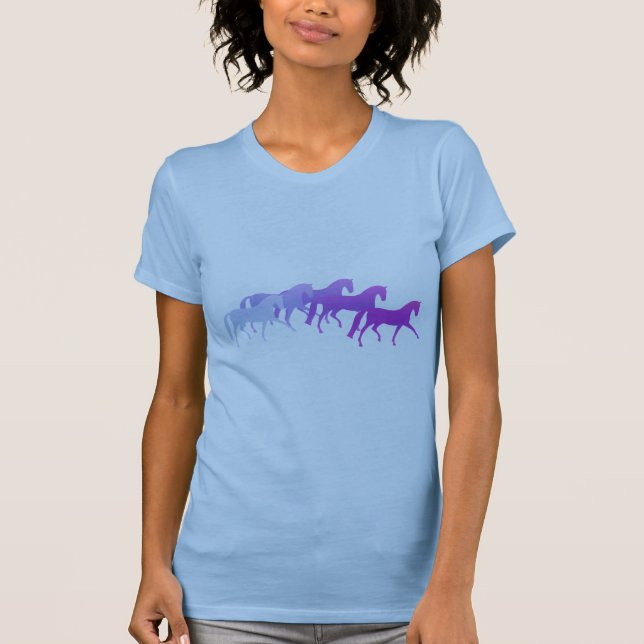 Many Horses (purples) T-Shirt (Front)