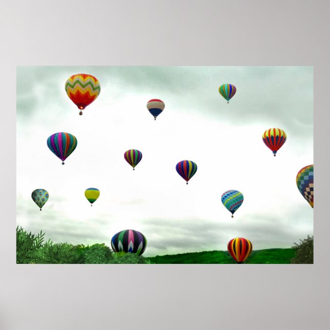 Many Hot Air Balloons Poster (Front)