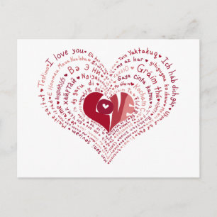 Many Languages of Love Postcard