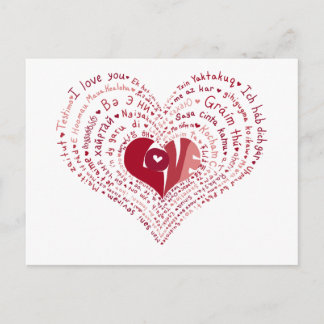 Many Languages of Love Postcard