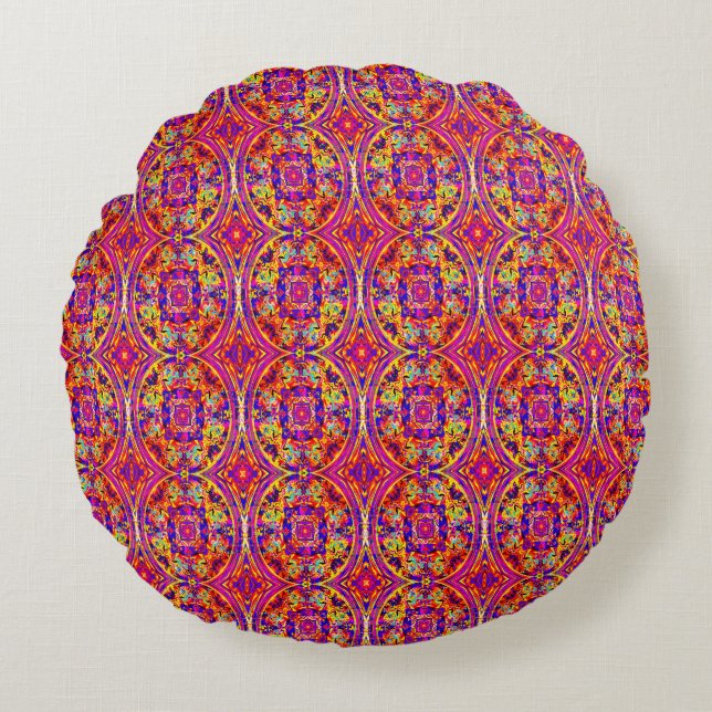 Many Mandalas.... Round Pillow (Front)