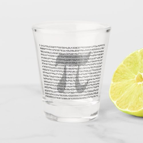 Many Many Digits of Pi Mathematical Constant Shot Glass